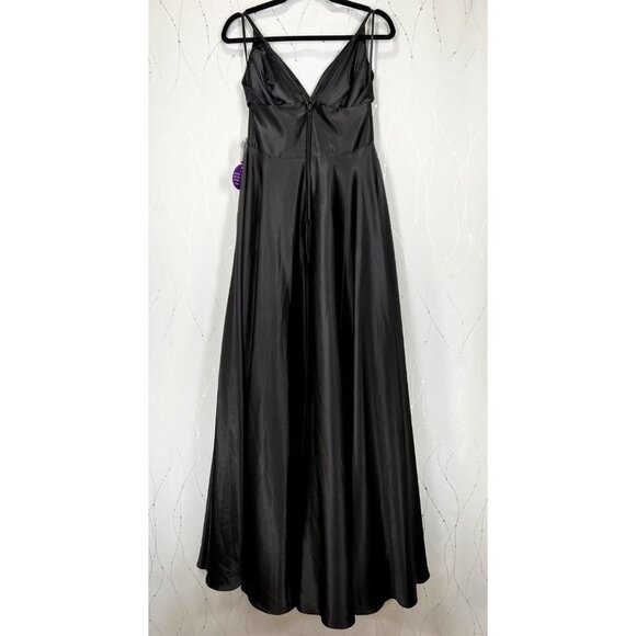 NWT Windsor Black Isabelle Satin A-Line Formal Gown - Picture 12 of 16